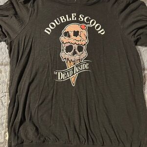 Torrid Black Double Scoop Graphic Hoodie